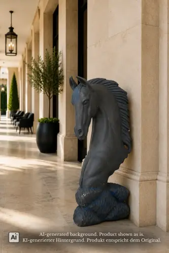 Product image of the product “Noble Horse, 80 cm Height, Cast Stone, Bronze Colour ”